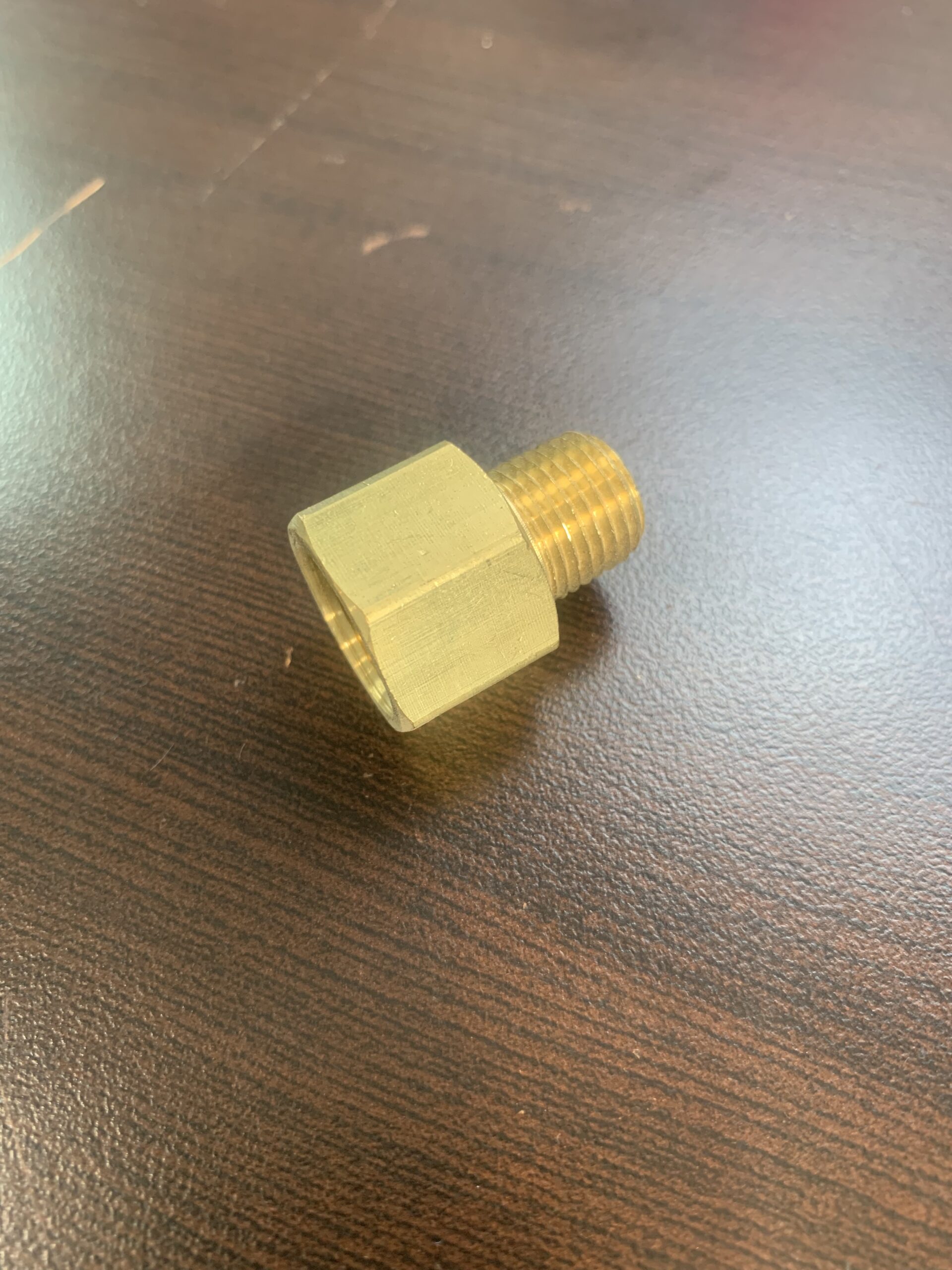 1/4 inch Male to 3/8 inch Female Straight Brass Fitting