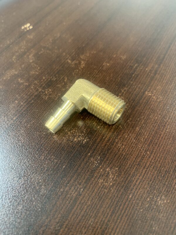 3/16 inch Hose to 1/4 inch Male Brass Elbow Hose Barb