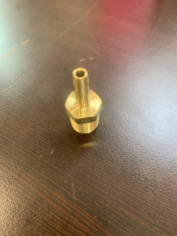 3/16 inch Hose to 1/4 inch Male NPT Brass Hose Barb