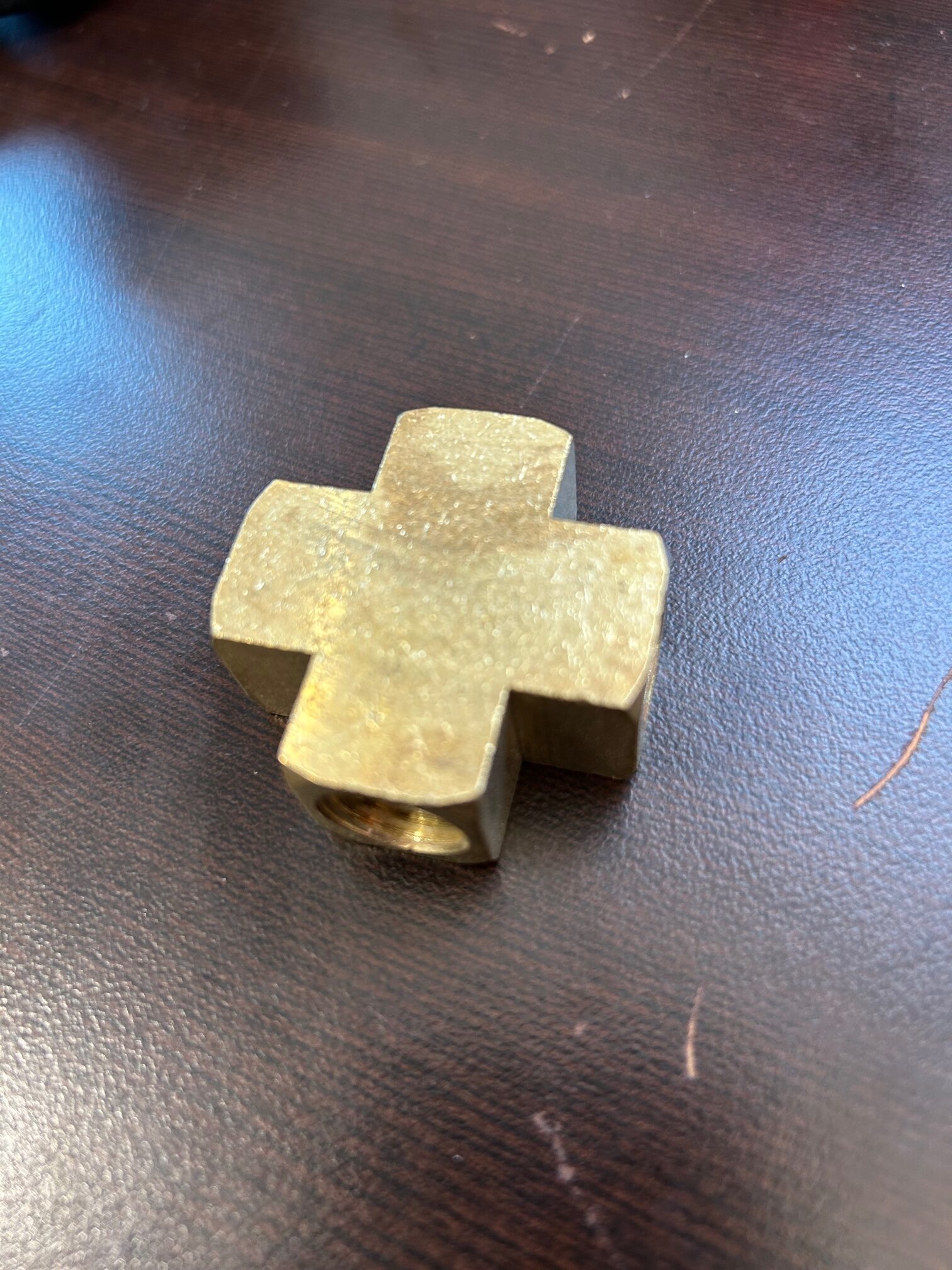 Brass 1/4" 4 Way X Fitting